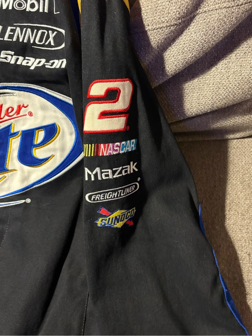 Vintage JH Design NASCAR Miller Lite Kurt Busch Racing Jacket #2